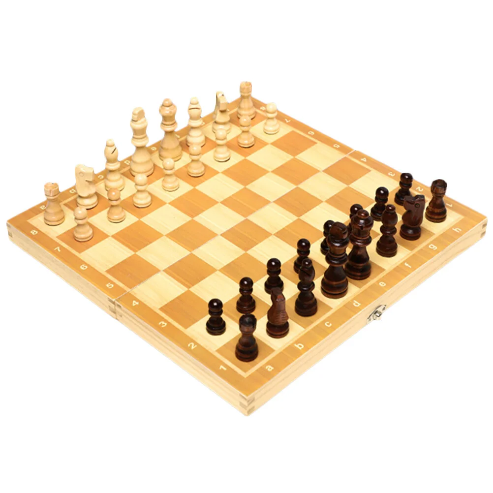 

Training Set International Chess Wooden Chessboard Kid Toy Folding Checkerboard Magnetic Toys Kids Educational Checkers Aldult