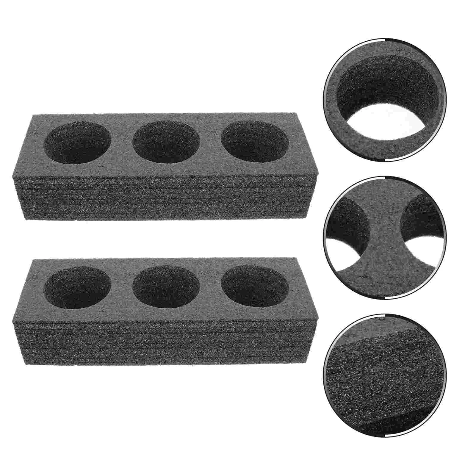 

2 Pcs Milk Tea Drink Cup Holder Cups Disposable Tray Multi-hole Tool Takeout Packing Supply Pearl Cotton Carrier