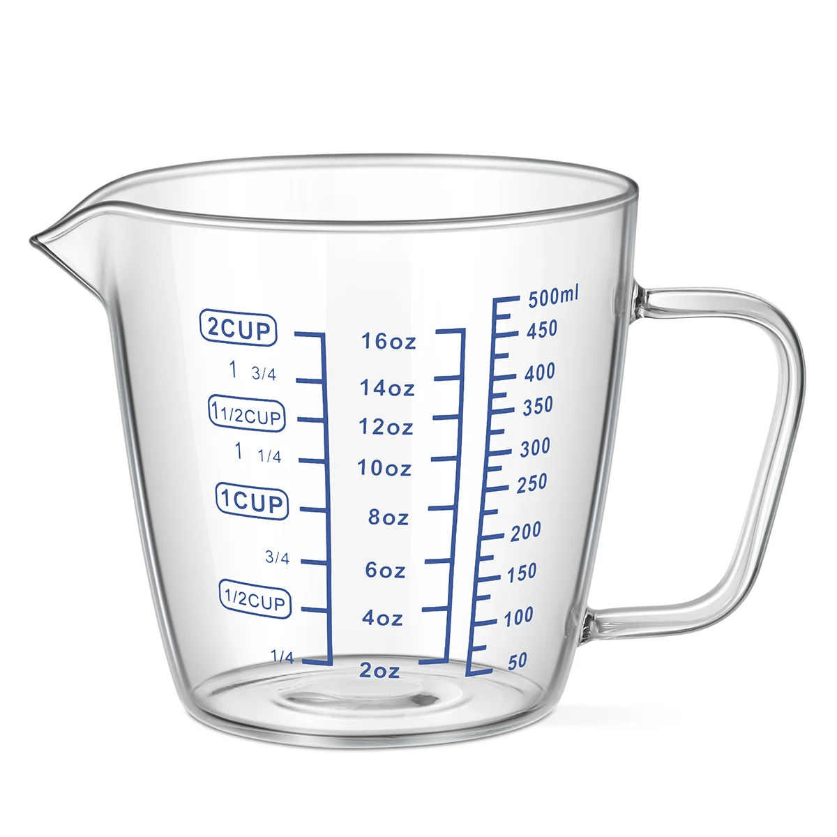 

Home Kitchen for Scale Cup Glass Measuring Cup 500ml Transparent Heat-resistant 1 Pc
