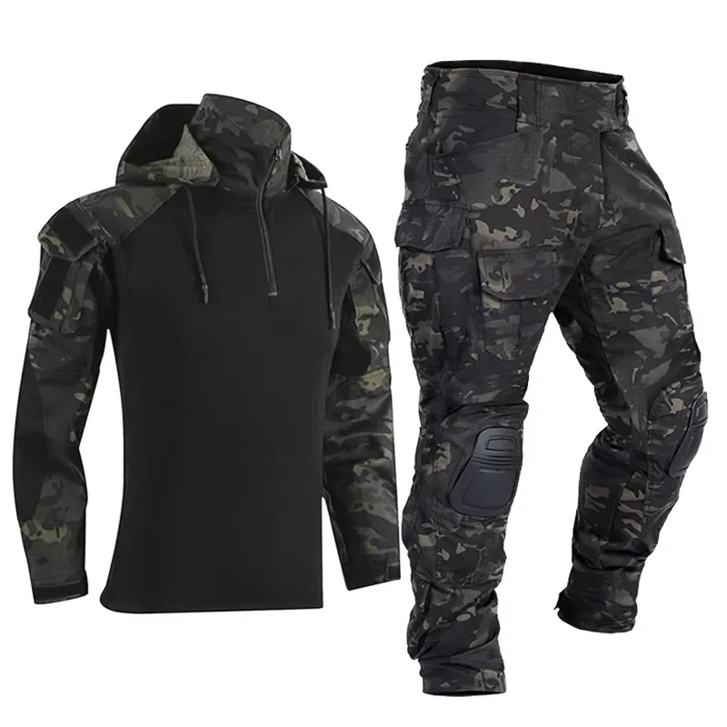 

Pads Army Uniform Camouflage Work Multicam Military Cargo Knee Airsoft Paintball Clothing Combat Tactical Pants Shirts Suit