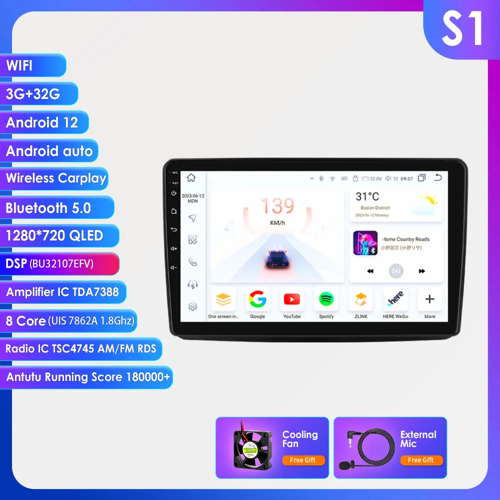 

Автомагнитола Android GPS для Fiat Panda 2003 - 2012 Android Авто CarPlay стерео Мультимедиа 7862 умный экран аудио плеер
