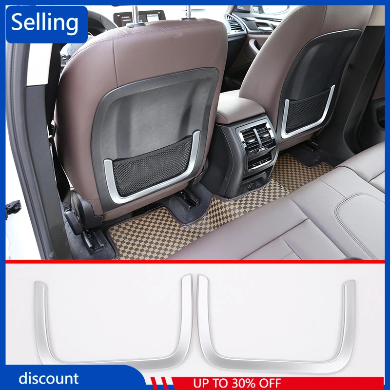 

2 Pcs For BMW X3 G01 2018 ABS Chrome Car Rear Trunk Seat Net Decoration Frame Trim Auto Accessories fast ship