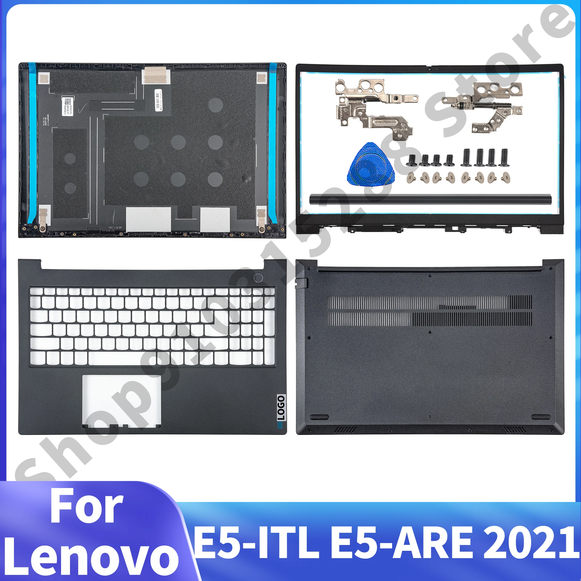 

Новинка, задняя крышка ЖК-дисплея для ноутбука Lenovo E5-ITL 2021, Сменные петли на переднюю панель
