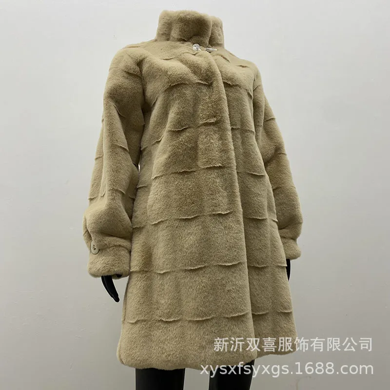 Enlarge real women mink coats female mink fur coat genuine long fur coat ladies winter clothes oversize 6xl 5xl 7xl imitation fur coats