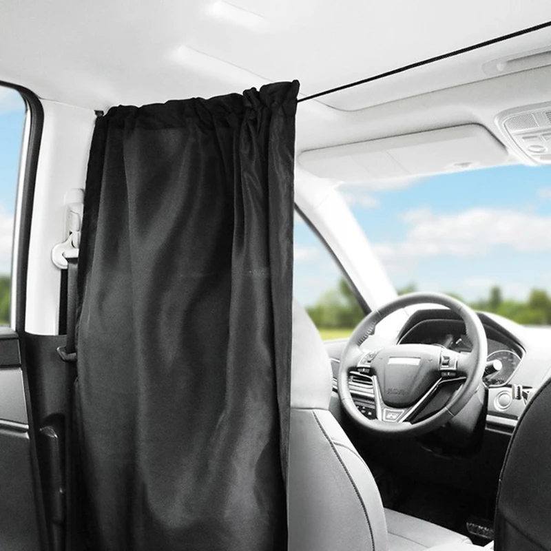 

Foldable Universal Car Divider Privacy Curtains for Sun Shade Side Practical Blo GTWS