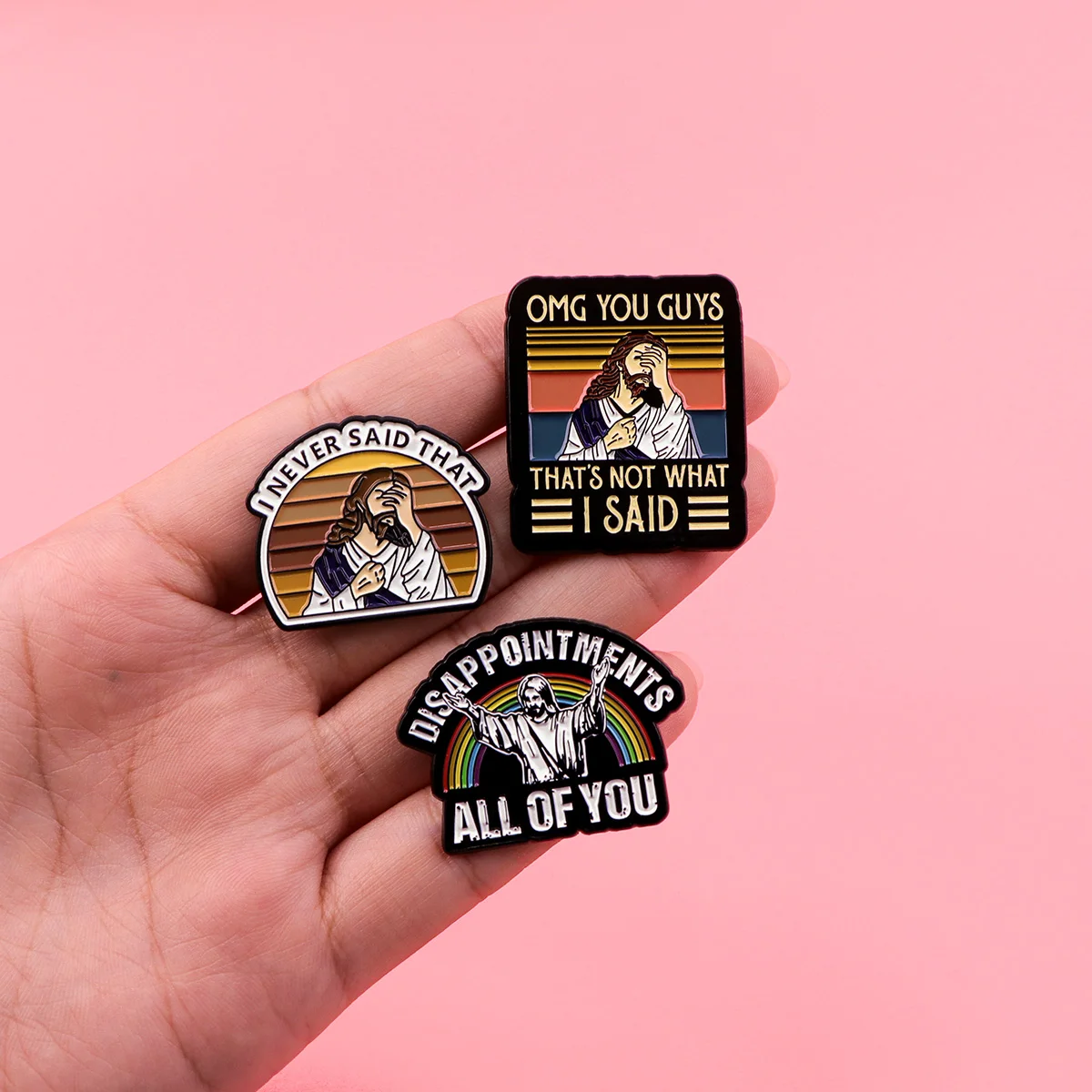 Эмалированные Броши с Иисусом значки цитатами на лацкан рюкзака модные