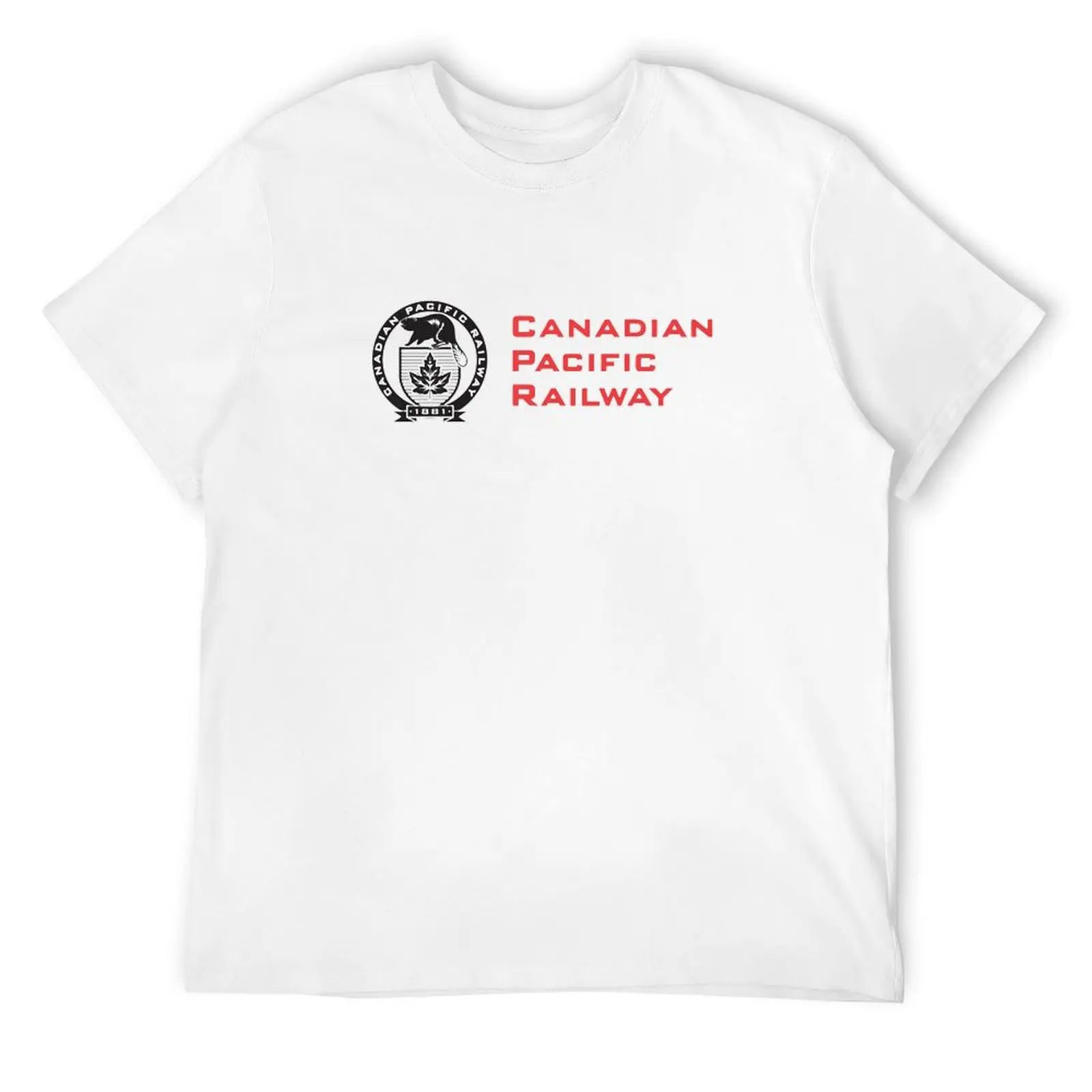 Винтажная футболка Canadian Pacific Railway роскошные футболки с рисунком простые черные
