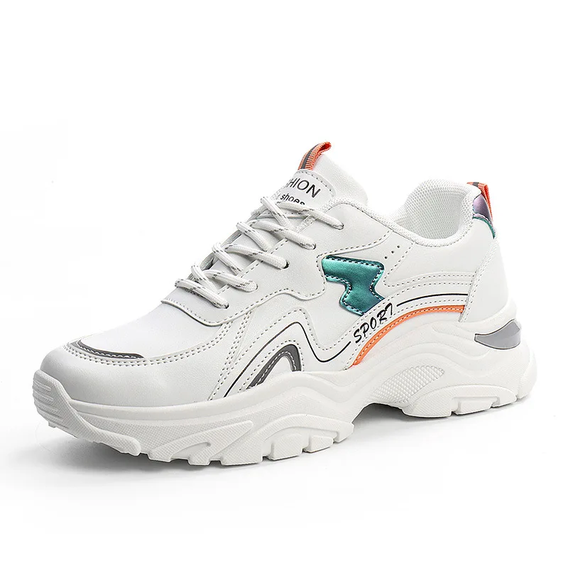 

9131 Small White Shoes Women's Shoes Thick Bottom New Wild Explosion Models Spring And Autumn 2022 Increased Skin Breathable