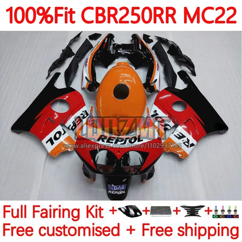 

Orange Repsol Injection For HONDA CBR250RR CBR 250 250RR MC22 CBR250 RR 90 91 92 93 94 1995 1996 1997 1998 1999 Fairing 128No.0