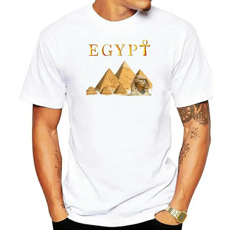 

Pharaoh Pyramids Sphinx T-Shirt Egypt Tut Egyptian Gift Tee Sportswear Men Tops TEE Shirt