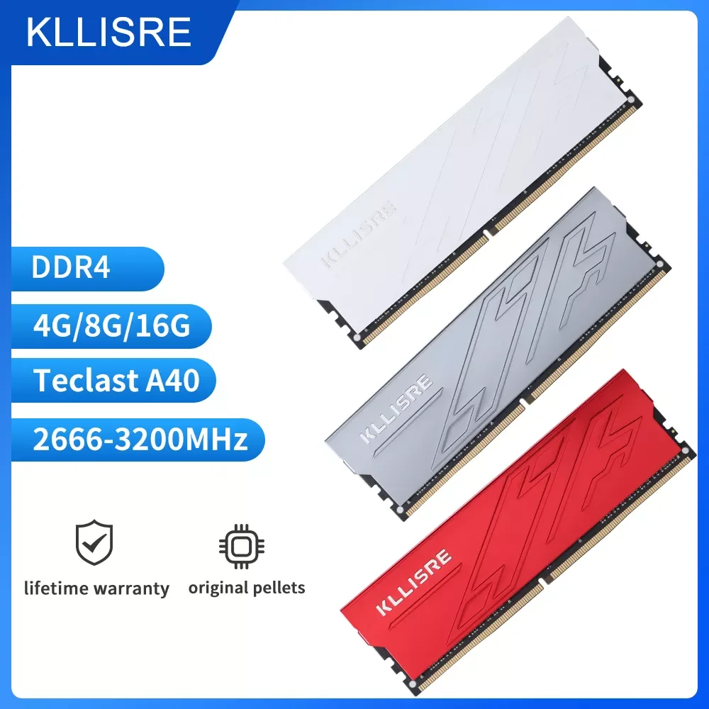 

Kllisre DDR4 RAM 8GB 4GB 16GB 2400 2666 3200 DIMM Desktop Memory Support DDR4 motherboard