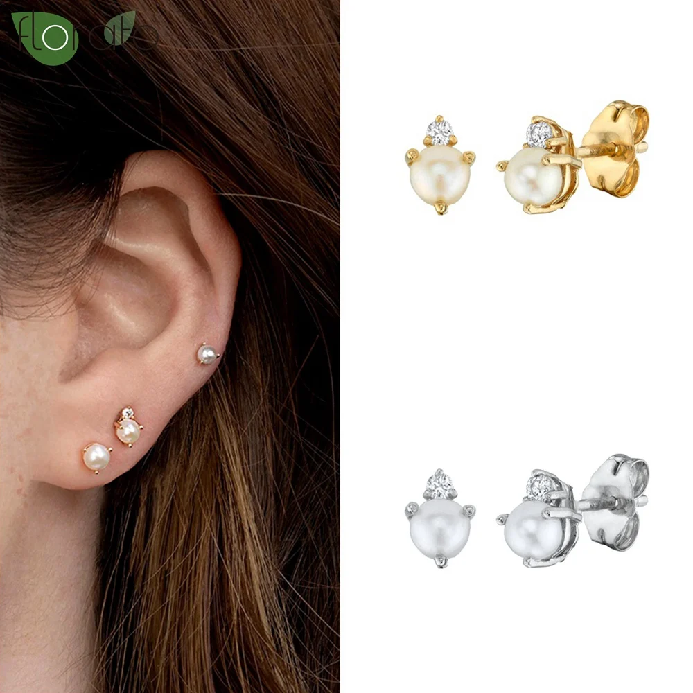 

925 Sterling Silver Needle 2023 New Pearl Earrings Personality Fashion Simple Retro Stud Earrings for Women Wedding Jewelry Gift