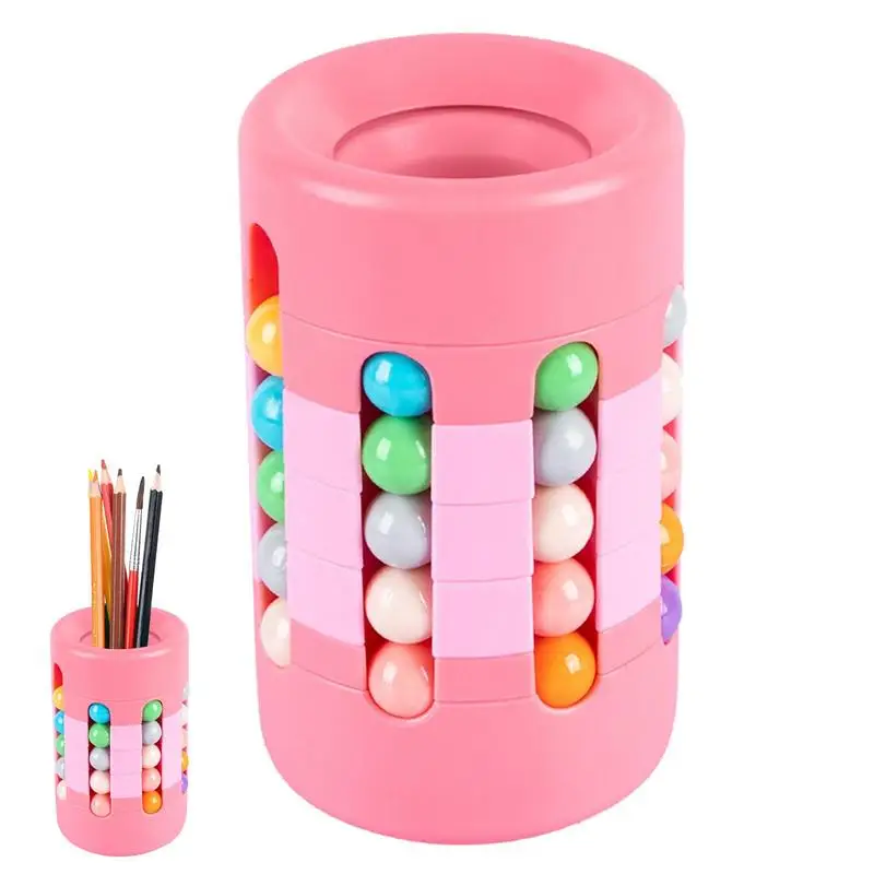

Rotating Magical Bean Cube Fingertip Toy Pen Holder Desk Organizer Children Puzzle Creative Interactive Game Spinners Toys