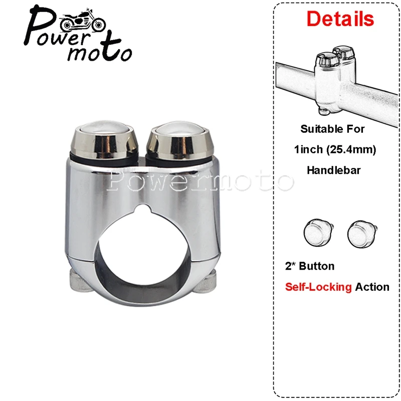 

Универсальный мотоциклетный руль для Harley Dyna Sport Street Road, 22/25 мм, 2 кнопки управления, сигнал поворота, противотуманная фара, аналогичный переключатель