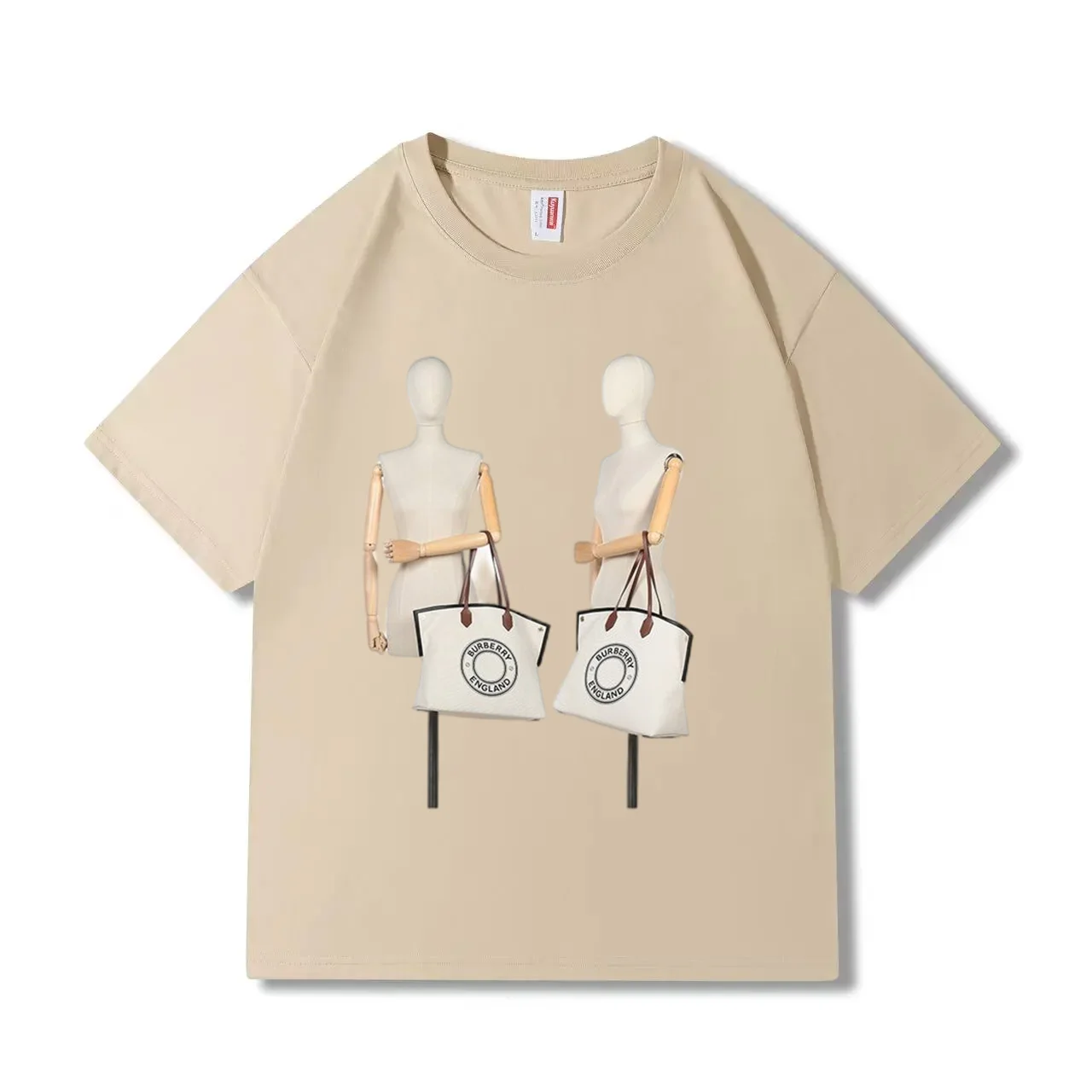

2023 Summer Fashion Couple Casual T-shirt High quality cotton short sleeved top Fun printed men's and women's top