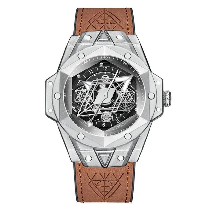 Мужские часы модные роскошные водонепроницаемые деловые силиконовые