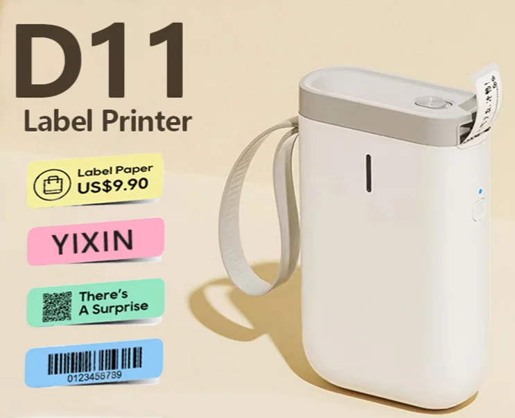 

For Niimbot D11 Mini Portable Label Thermal Printer For Mobile Thermal Adhesive Label Maker Sticker Inkless Pocket Printer