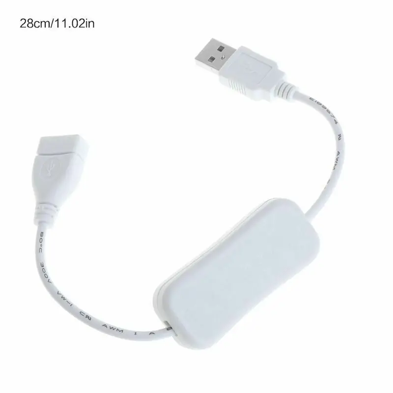 

Plastic USB 2.0 A Male To A Female Extension Cable With Switch ON OFF 28cm Spare