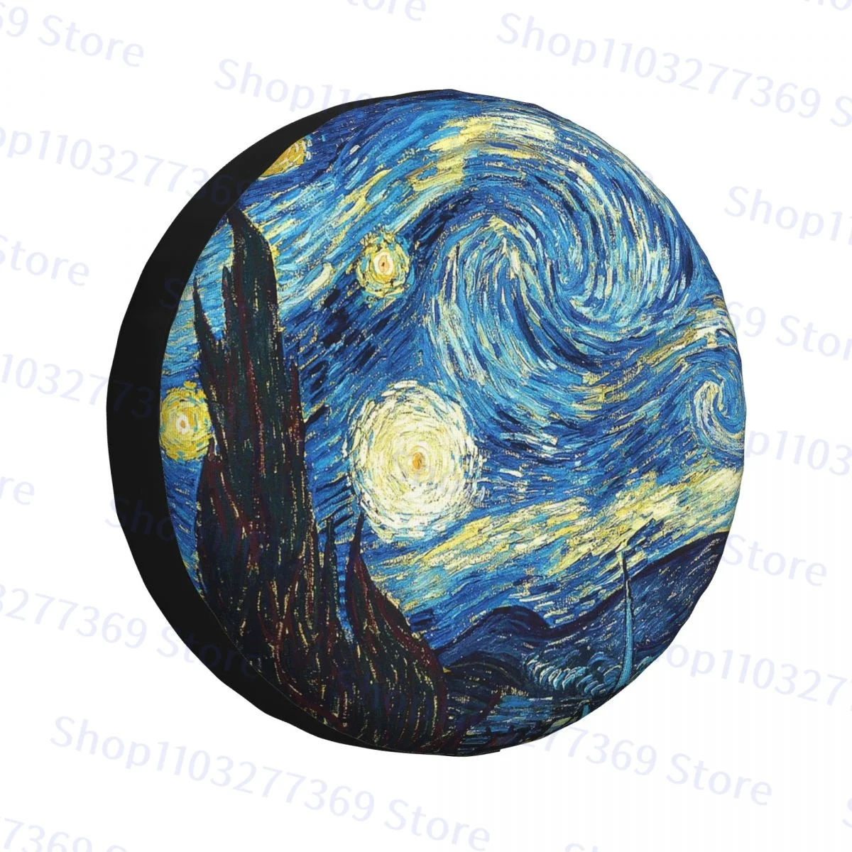 

Van Gogh Starry Sky Tire Cover Wheel Protectors Universal Dust-Proof Waterproof Fit for Rv SUV Truck Travel Trailer 14 inch