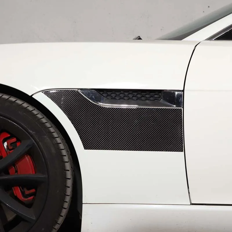 

Мягкие наклейки из углеродного волокна для боковой панели крыла для Jaguar F-TYPE 2013-2022, аксессуары для интерьера автомобиля