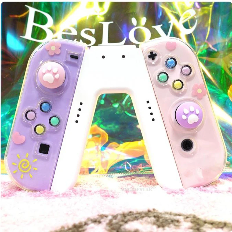 Кристальные кнопки для переключателя Joycon прозрачные ключи контроллера Nintendo ABXY