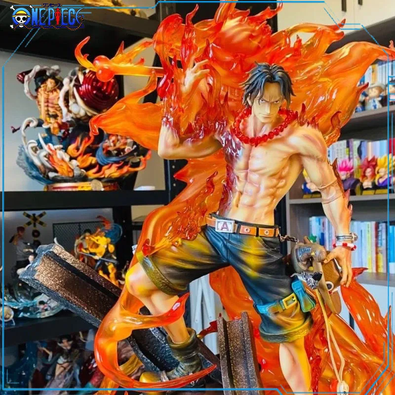 

One Piece Gk 32 Cm Very Large Cool Lighting Effect Model Quality Edition Fire-fiend Ai Si Ban Ornaments Birthday Gift