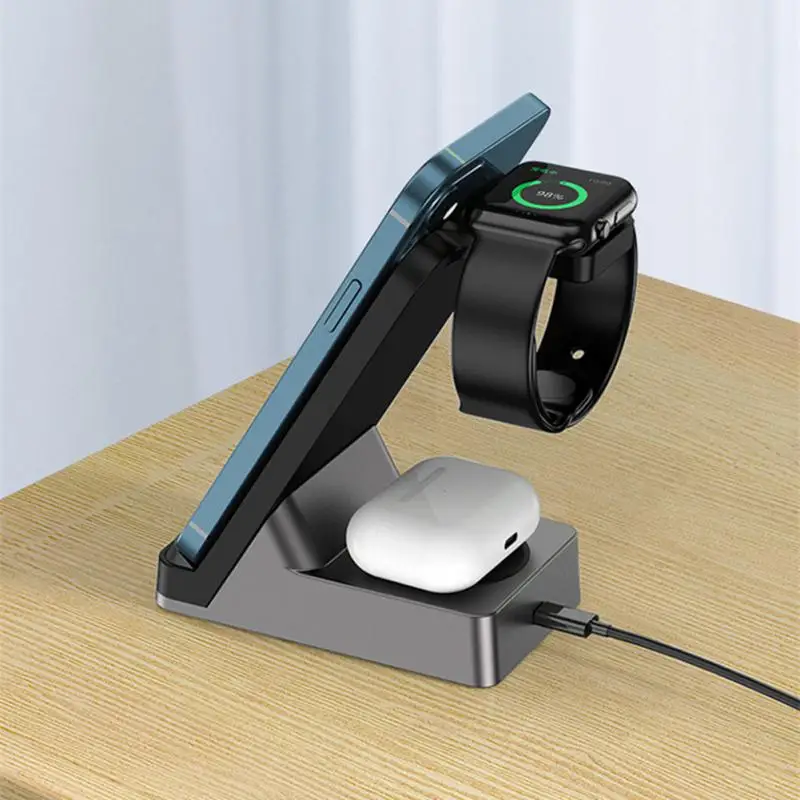 

Wireless Charger Bracket Holder Power Protection Black Qi Quick Charging Dock Desktop Portable Phone Wireless Charger For Travel