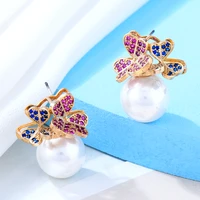 kellybola new boho charm ins style summer cute pearl earrings for women bridal wedding party be original lady girl gift jewelry