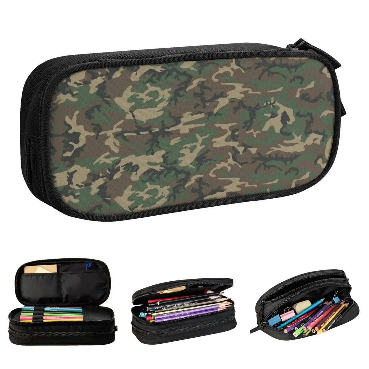 

Army Camouflage Camo Pencil Cases Military Popular Pencilcases Pen Holder Student Big Capacity Bags Student School Stationery