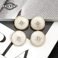 white buttons for clothing fashion korean coat knitted sweater decorative buttons beautiful metal rhinestone buttons for sewing