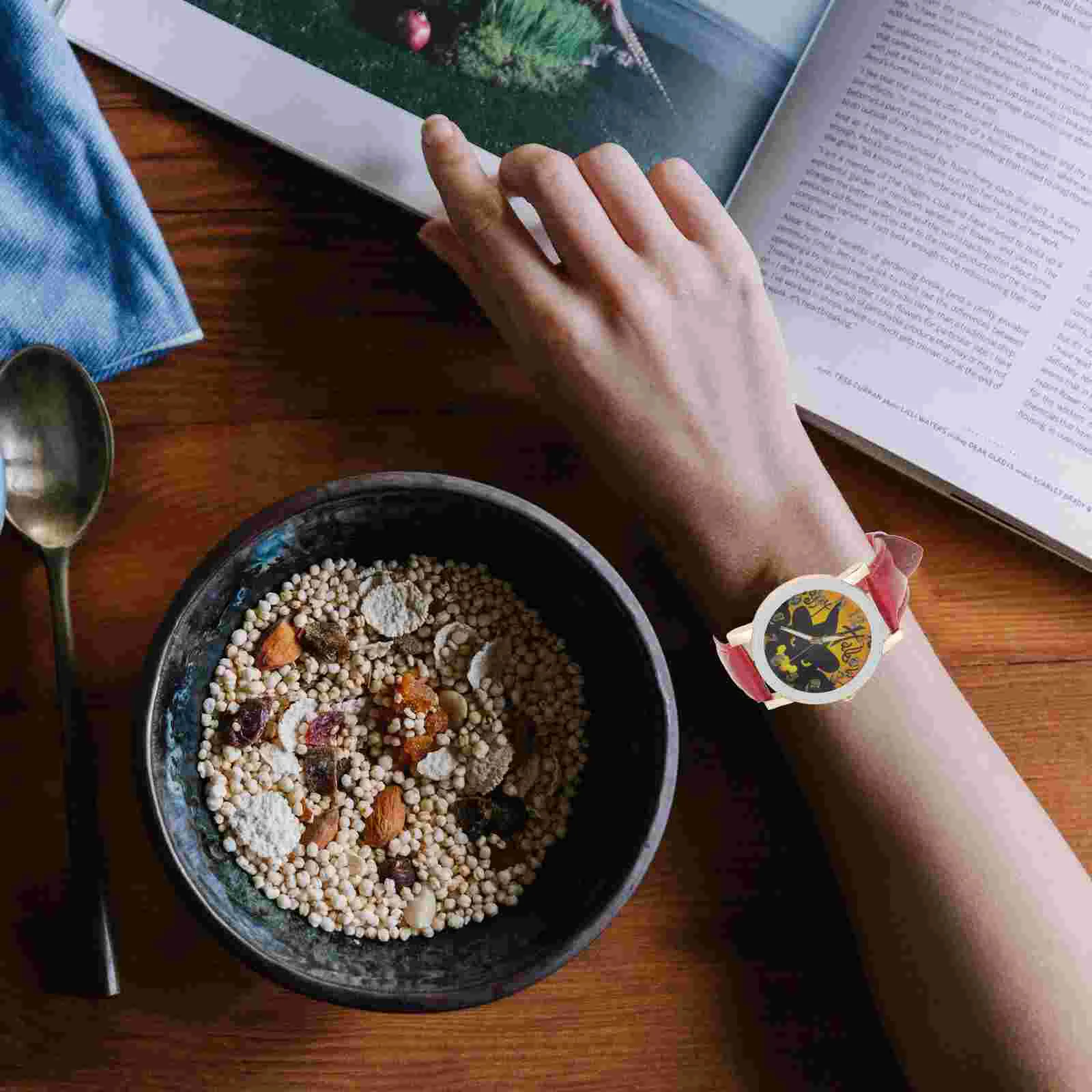 Уникальные часы на Хэллоуин калибровка кварцевые мужские и женские повседневные