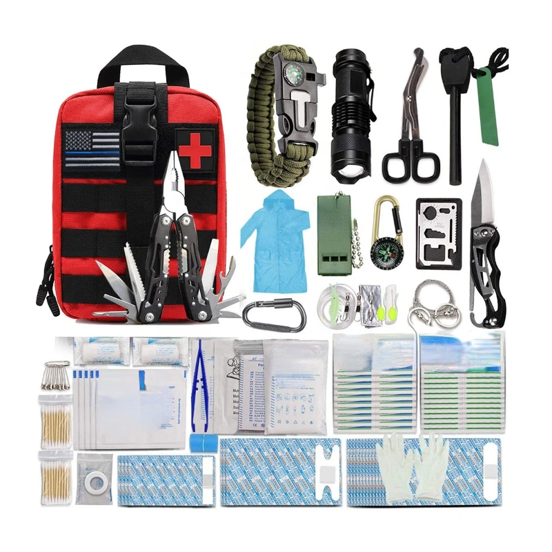 

Emergency Tactical SOS 302 in 1 tactical portable first aid kit bag survival emergency kit
