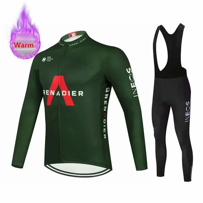 Зимние термофлисовые велосипедные майки комплект велосипедной одежды Maillot Ropa