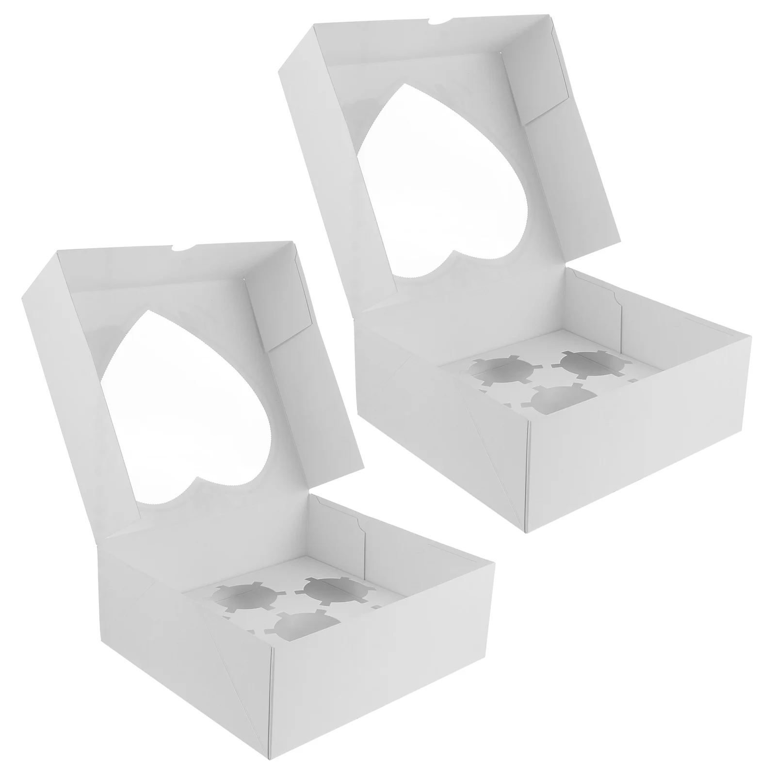 

Boxes Box Cupcake Cake Packaging Candy Window Container Dessert Kraft Holder Individualcardboard Gift Bakery Bridal Pie Shower