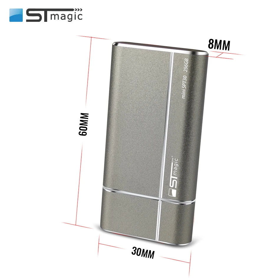 Внешний твердотельный накопитель Stmagic USB3.1 металлический портативный SSD 128 ГБ 256 512