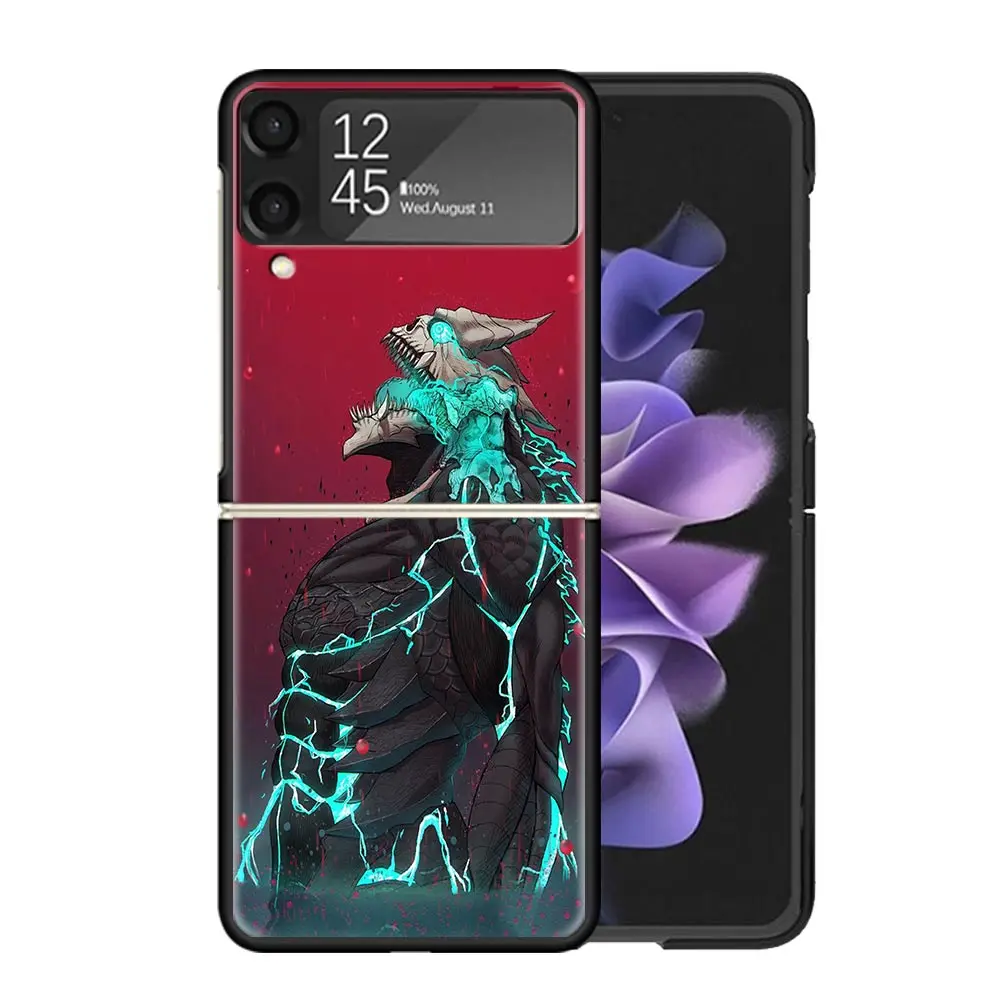 Кайдзю No. 8 аниме для Samsung Galaxy Z Flip 6 5 4 3 5G черный чехол телефона Flip6 Flip5 Flip4 Flip3
