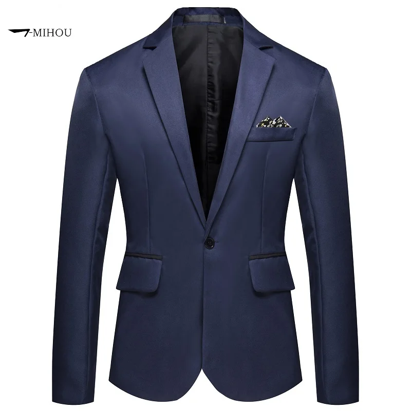 

2024 Men's Fashion Business Korean Version Gentleman Free Ironing Leisure Single Breasted British Style Wedding Host Blazer