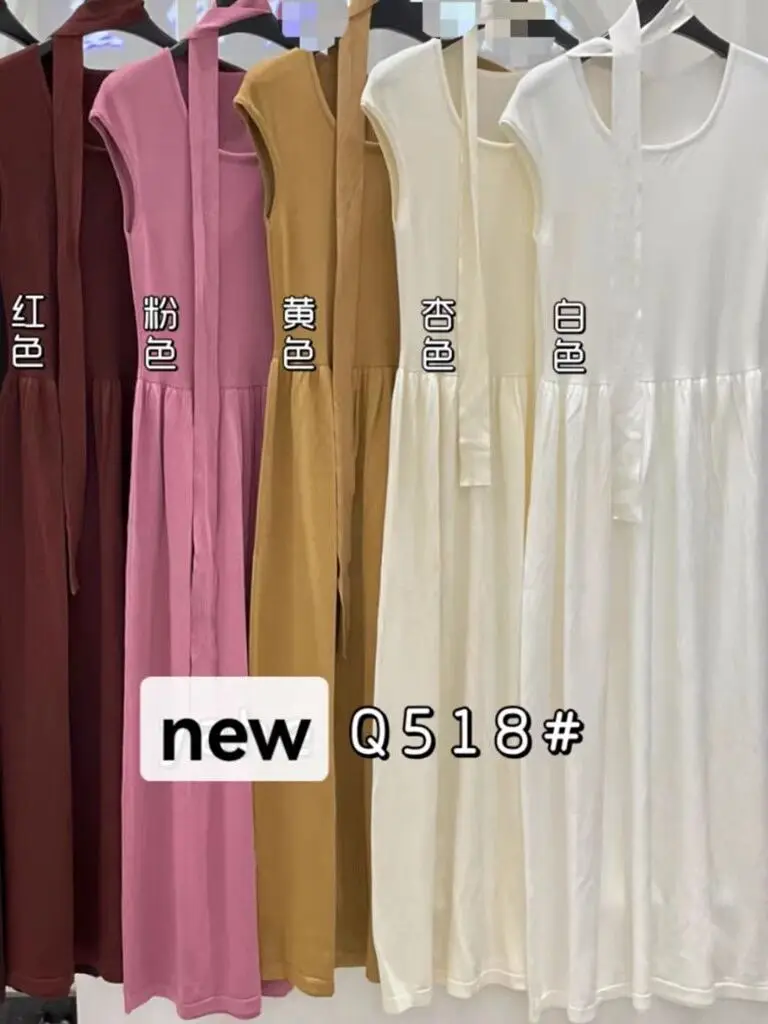 Платье трикотажное женское с квадратным вырезом и воротником-стойкой