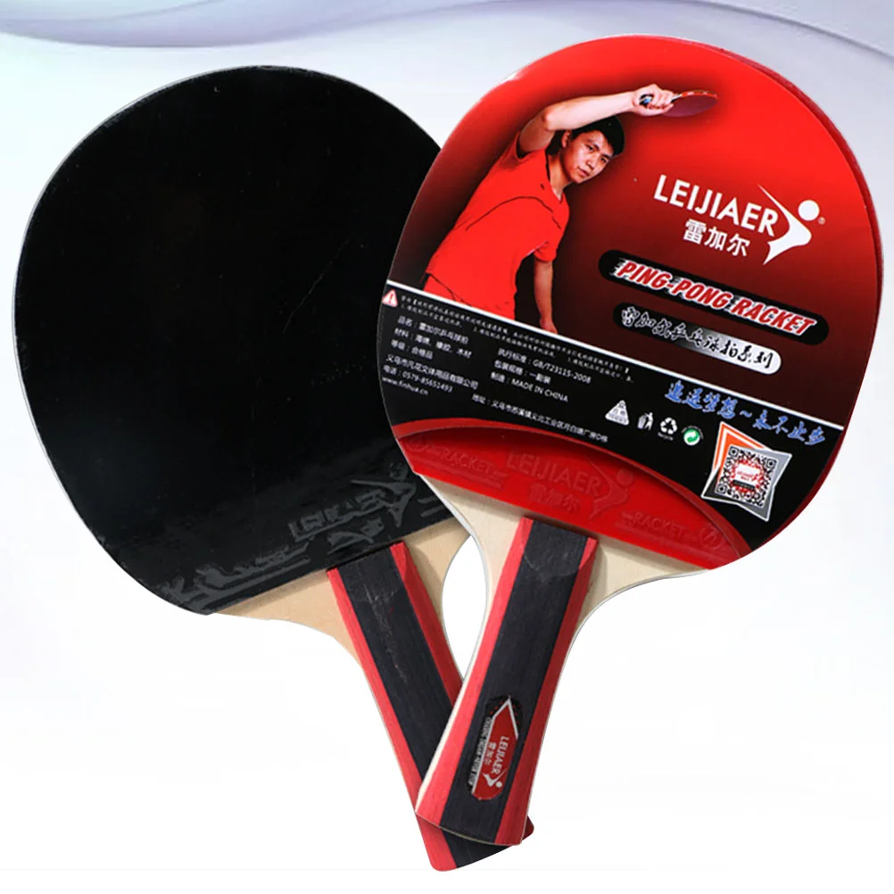 

Table Tennis Rackets Set Pong Paddle Anti-slip Grip Pong Racket with Table Tennis Balls for Beginner Training (Horizontal Grip)