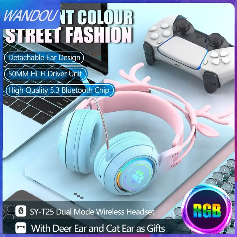 

5.3 E-sports Headset Live Streaming Headset Long Standby Headset With Microphone Dual Mode Low Latency