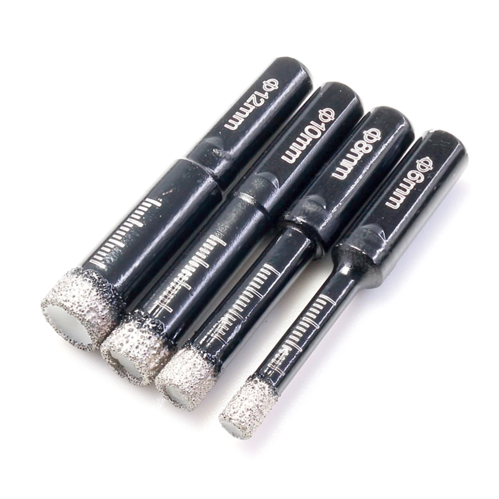 

6-12mm Dry Ceramic Tile Drill Bit Triangular Shank Brazing Hole Opener Drilling Marmer Graniet Verglaasde Tegel Gat Opener