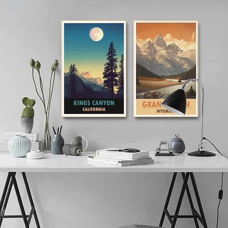 Рисунок на холсте с изображением пейзажа Большого каньона Красного ботаническая