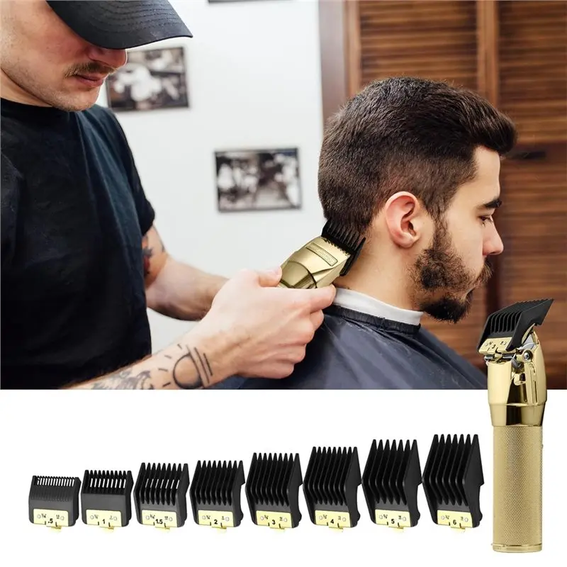[НОВИНКА! A38F] 8 премиум-насадок для машинок для стрижки Babylisspro Barberology FX870, FX890, FX825 и FX673, для машинок Babyliss. (art.: 3920dcf5852a2) - 3920dcf5852a2