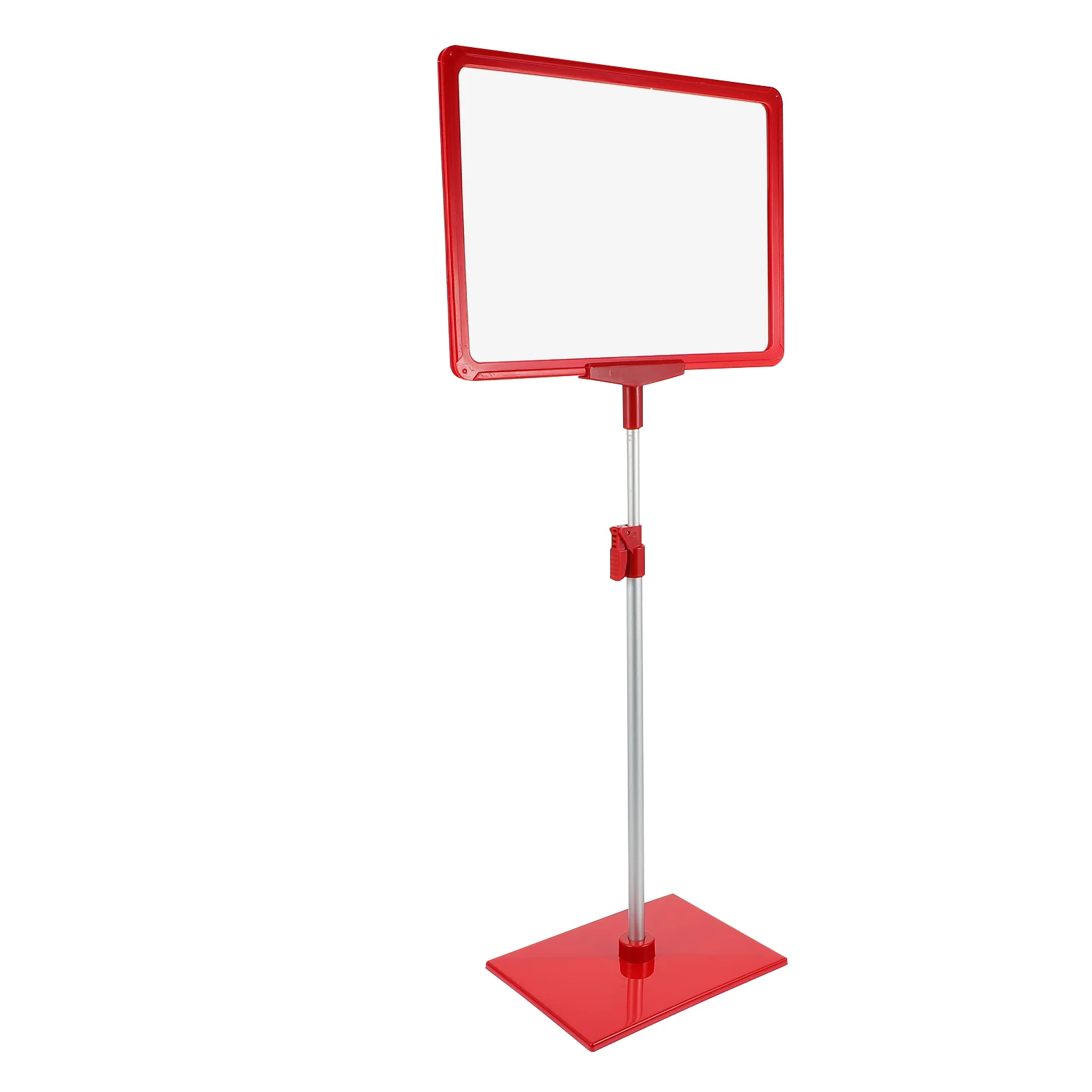 

Clear Stand Advertising Display Double-sided Sign Label Holding Bracket Height Adjustable Abs Poster Show