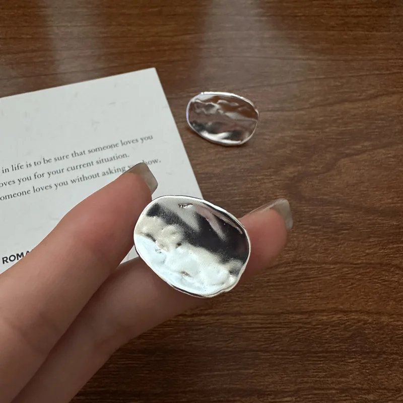 Серьги из стерлингового серебра S925 с искусственными овальными камнями японским