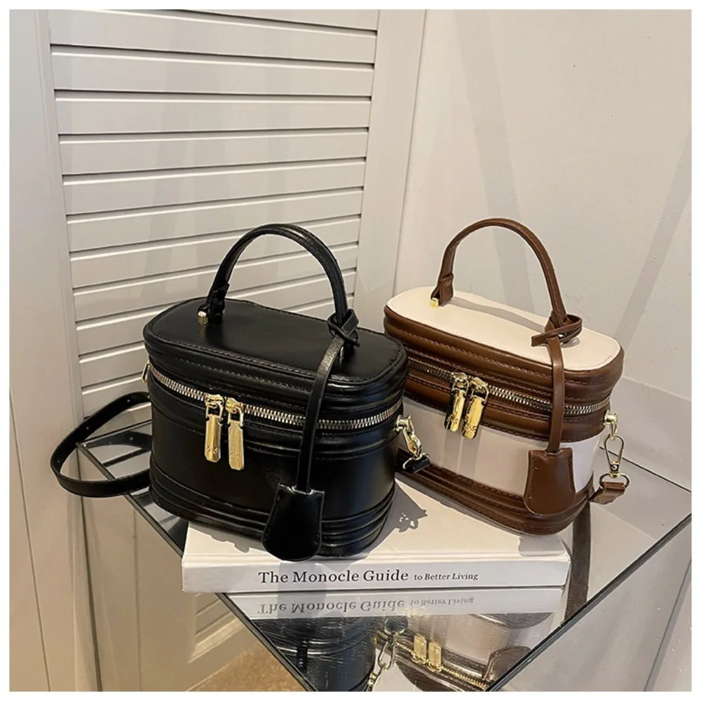 Женская сумка на плечо в форме бочонка кожаная съемная через Модная Портативная