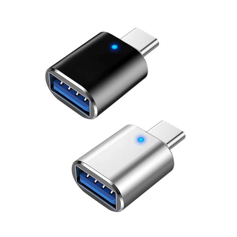 

Type-c to USB3.0 OTG Adapter Light Vehicle Mounted Rechargeable U Disk Card Reader