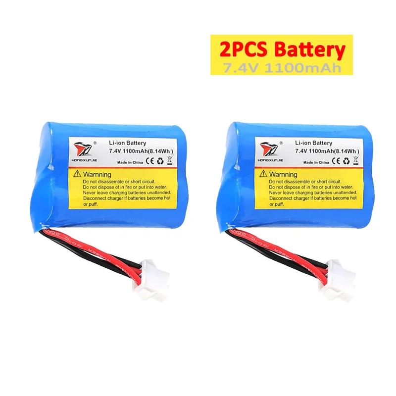 

HJ808 Original Battery Spare Part 7.4V 1100mAh Lipo Battery for RC Boat HJ-808 HJ808 Battery Accessory