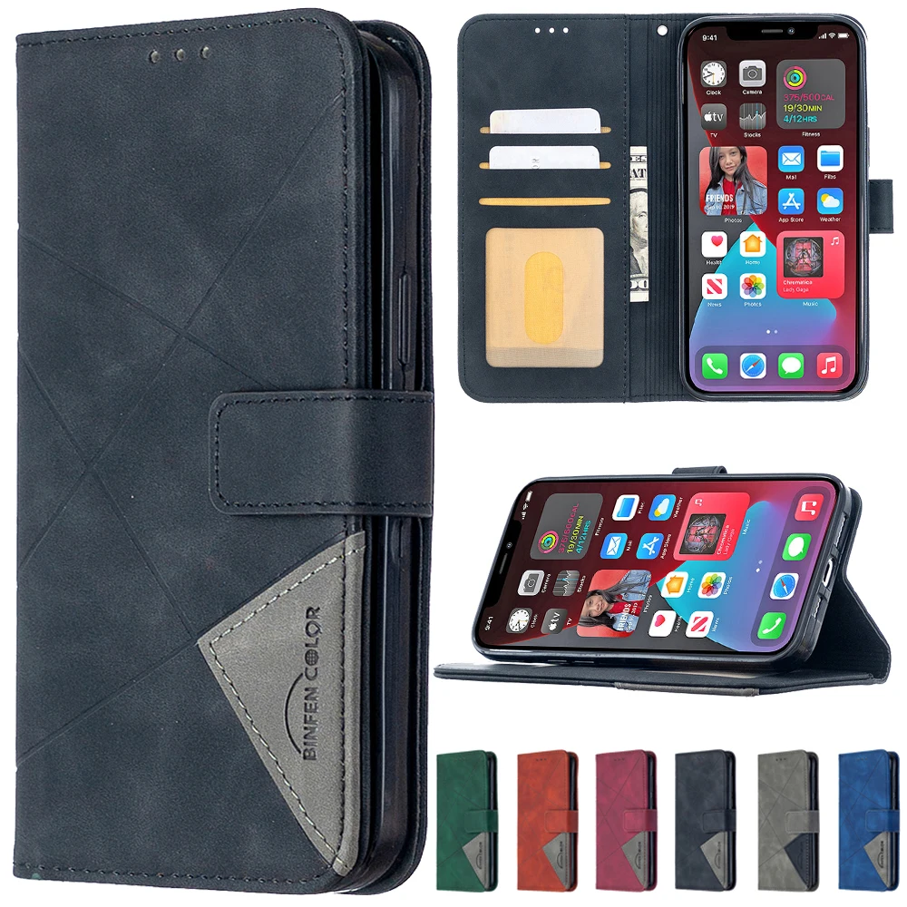 

SE 2020 Luxury Leather Wallet Phone Case For iPhone 12 11 Pro XS Max 8 7 6 Plus X XS XR Mini Card Slots Phone Holder Cover Coque