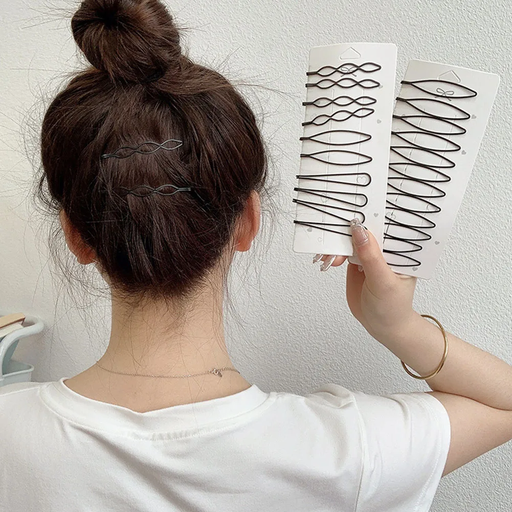 

12 шт./компл. детские заколки для волос, заколки для девочек, Милые простые черные милые заколки для волос, Детские аксессуары для волос